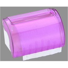 Hotel Publicl Toilet Wholesale Purple Translucent Round Plastic Wall Mounted Tissue Paper Towel Roll Dispenser Holder